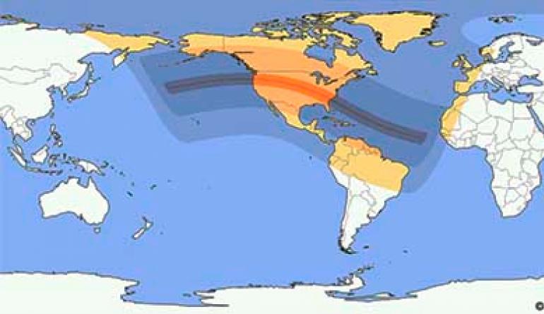 Американците ще видят слънчевото затъмнение през август за първи път Влиянието на лунното затъмнение на 21 август